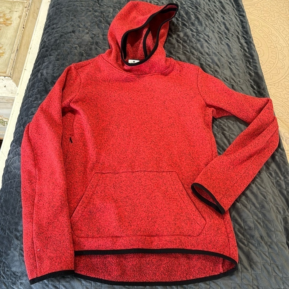 Nike Hyper‎ Natural Therma Fit Red Pullover Thermal Athletic Training Hoodie